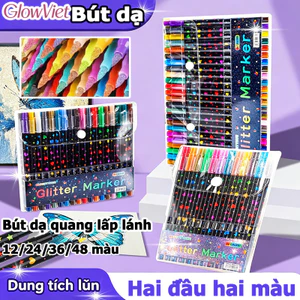 Hộp 48 Chiếc 96 Màu Nhũ Kim Tuyến Đầu Mềm Acrylic Marker,Bút Lông Đầu Mềm Nhanh Khô,Màu Vẽ Sáng Tạo