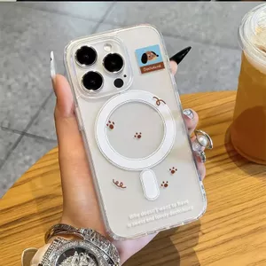 Trường hợp hút từ thêu Dachshund Dog cho iPhone 17161413promax trường hợp 1211