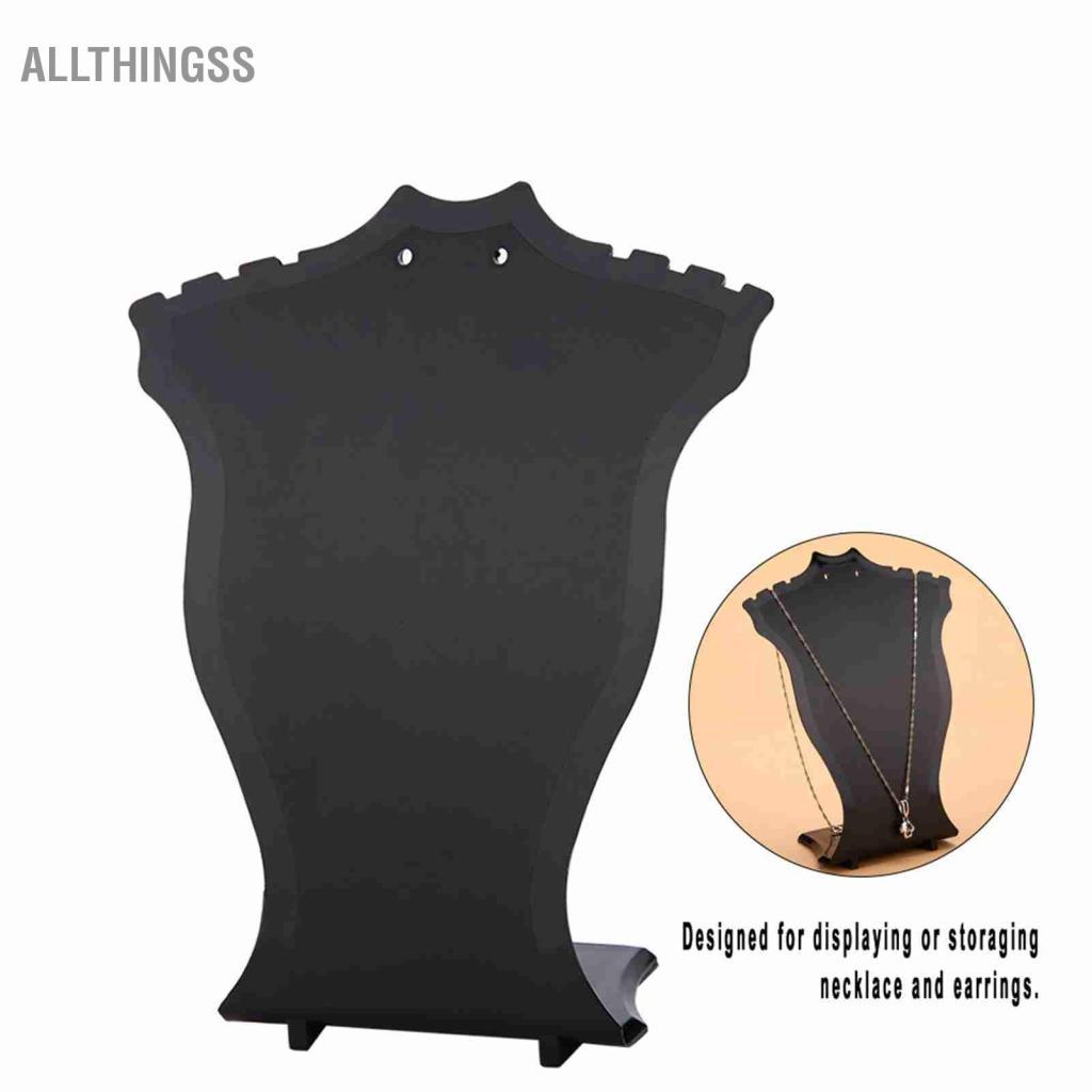 Allthingss Semme Jewelry Bust Display Stands For ewelry Vòng cổ Giá đỡ bán lẻ cho các phụ kiện Dây chuyền Chuỗi vòng tay (Đen)