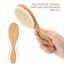 Bàn chải đầu dầu FAVORITEGOODS, Tay cầm bằng gỗ Bàn chải làm sạch tóc dê, Chải lông da đầu Bền di động nhẹ nhàng Bàn chải râu sử dụng tại nhà