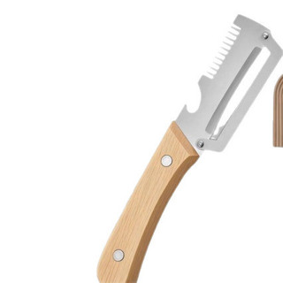 Nhà Bếp Đa Năng Cắt Lát Hành Tay Cầm Bằng Gỗ Dụng Cụ Mở Chai Trái Cây Cắt Rau Combo Hộ Gia Đình Peeler ONMG