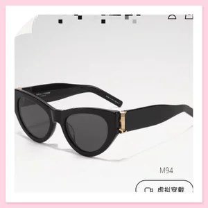 Rừng hoang dã chất lượng cao ROSE Cùng phong cách M94 Kính râm mắt mèo Kem chống nắng nữ Kính râm cao cấp nhìn mặt nhỏ có De