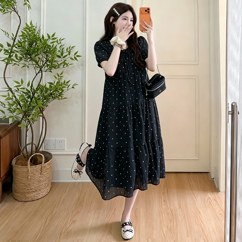 Trang phục bà bầu Váy hoa dài vừa phải mùa hè