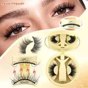 FAVORITEGOODS Lông mi giả có dụng cụ bôi, Lông mi giả từ tính trọng lượng nhẹ 5-12MM, Hợp thời trang với nam châm Trang điểm mắt Lông mi có thể tái sử dụng mở rộng hàng ngày / bữa tiệc