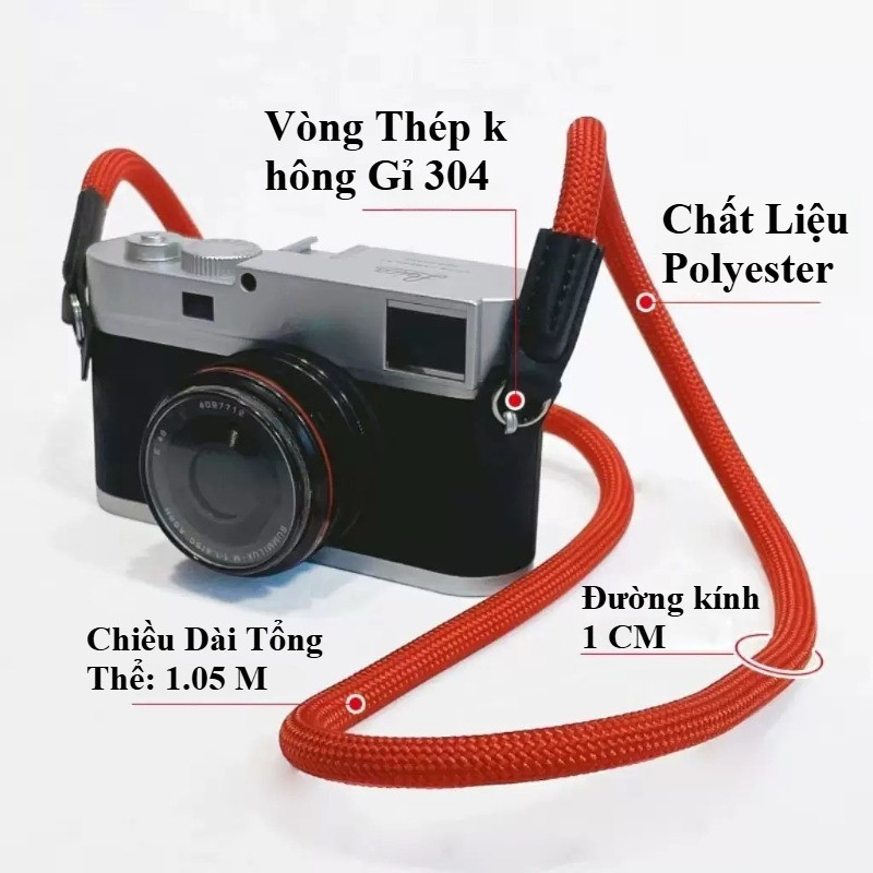 Dây đeo Cổ Tay Máy ảnh, Nylon Cao Cấp, Chống Mài Mòn, An Toàn, Nhiều Màu, Phù Hợp Nhiều Máy ảnh