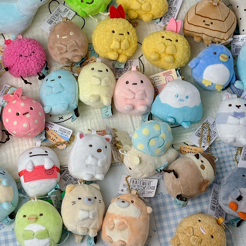 SQ5 Sumikko Gurashi Shirokuma Tonkatsu Tokage Plushie Túi búp bê Cotton sang trọng dễ thương Charm QS5