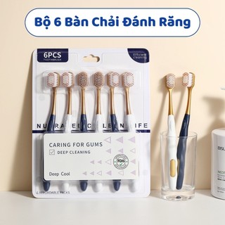 [COMBO 2] Set 6 Bàn Chải Đánh Răng Hàng Nội Địa Trung Lông Siêu Mềm, Làm Sạch Sâu Đánh Sạch Mảng Bám