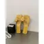 TT Nơ Vuông Mũi Sandal Nữ Mùa Hè Cao Gót Satin Sang Trọng Phù Hợp Với Váy Dép Thời Trang Tất Cả