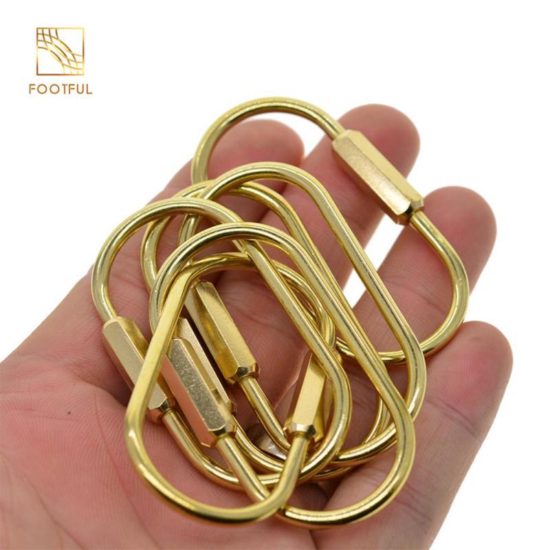 Vòng chìa khóa vàng đồng đa chức năng - Set 6 chiếc