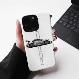 Họa tiết ô tô màu trắng đơn giản Thích hợp cho iPhone 17Promax 16Pro 15 11 12 13 14 xs XR 17Air Vỏ cứng hai lớp chống sốc OJR7