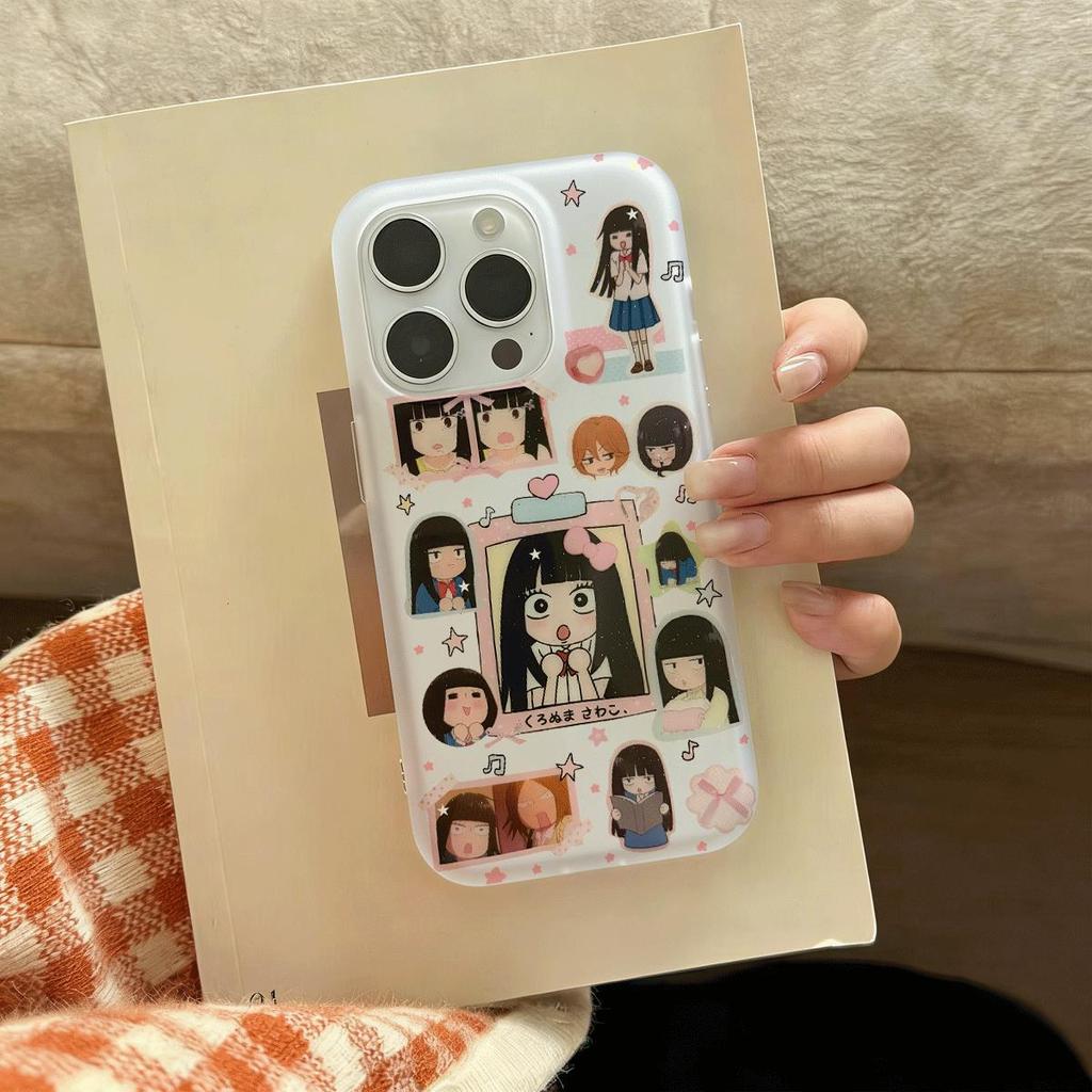 Nhân vật Puzzle Đối với trường hợp iPhone 14Pro Da đơn giản và tươi mới