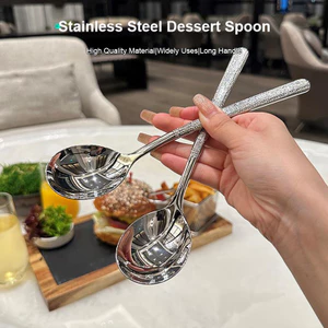 🌤️COD🌤️Thìa inox sáng bóng chất liệu không gỉ, thìa ăn cơm phong cách Hàn Dao kéo ăn cho nhà hàng tại nhà