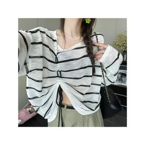 Áo thun chống nắng dáng rộng dài tay, phù hợp thời trang mùa hè
