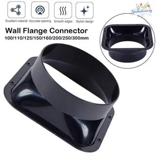 Đầu nối mặt bích tường ITRUMPET, Khớp nối ống thông gió ABS 100-300MM, Kết nối quạt Ống thông gió chung ống khí màu đen