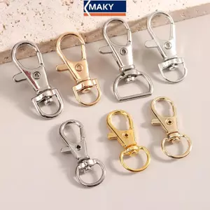 MAKY 10 Cái / bộ Kim Loại Xoay Tôm Hùm Móc Khóa Móc Khóa Chụp Khóa Túi Trang Sức Dây Kích Hoạt Bule DIY Túi Phụ Kiện VN