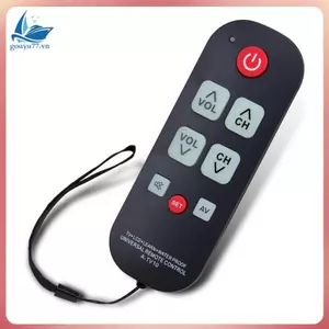 Điều khiển từ xa TV A-TV10 dành cho người cao tuổi Bộ điều khiển đa năng Điều khiển từ xa chống nước đơn giản có đèn LED cho tất cả các mẫu TV