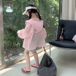 Áo chống nắng bé gái mùa hè - Áo khoác mỏng nhẹ thoáng khí chống UV thời trang dễ thương