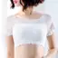 Áo Crop top trễ vai ren gợi cảm dành cho nữ có miếng lót tay ngắn Bralette Camisoles mới