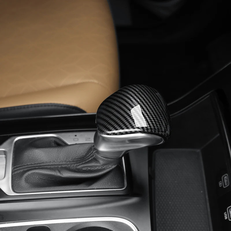 Dành cho KIA Carnival KA4 / k3 / Mohave / seltos / MQ4 / SOUL / Telluride Sợi Carbon Điều Khiển Gear Lever Head Cover Viền Phụ Kiện LHD