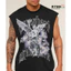 Gym Tank Top Không Tay Dáng Rộng Thoải Mái, Họa Tiết Đường Phố Trendy