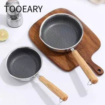 Chảo chống dính TOOEARY, Chảo chiên bề mặt chống dính bằng thép không gỉ, Chảo nướng trứng tráng Mini chống dính nấu ăn