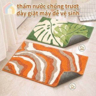 Thảm tắm thấm mềm mại Lông cừu giả chống trượt Polyester Trang trí cửa phòng tắm Thảm khô nhanh