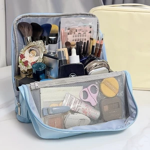 Túi Đựng Mỹ Phẩm Da Chống Nước Đẳng Cấp, Washbag Du Lịch Nhiều Ngăn Giúp Bảo Quản Mỹ Phẩm Hoàn Hảo