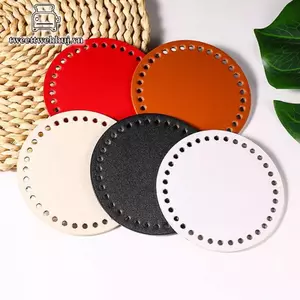 Nhíp Túi Dệt Kim Đáy Tròn Túi Da PU Đáy Handmade Đáy Có Lỗ DIY Móc Túi Đáy Phụ Kiện VN