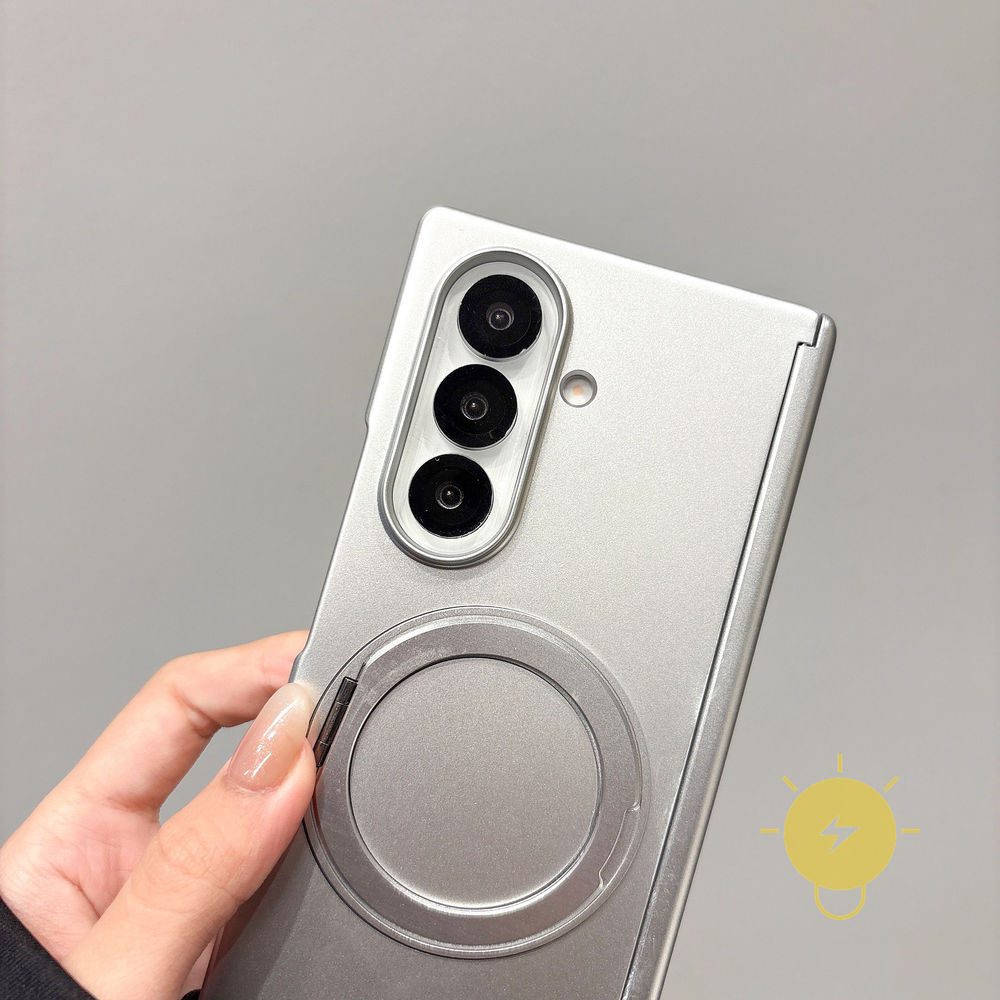 Phone Case For SAMSUNG Galaxy Z Fold 7 / Z Fold 6 / Z Fold 5 / Z Fold 4 with Griptok TPU Metal Aesthetic Korean Cute