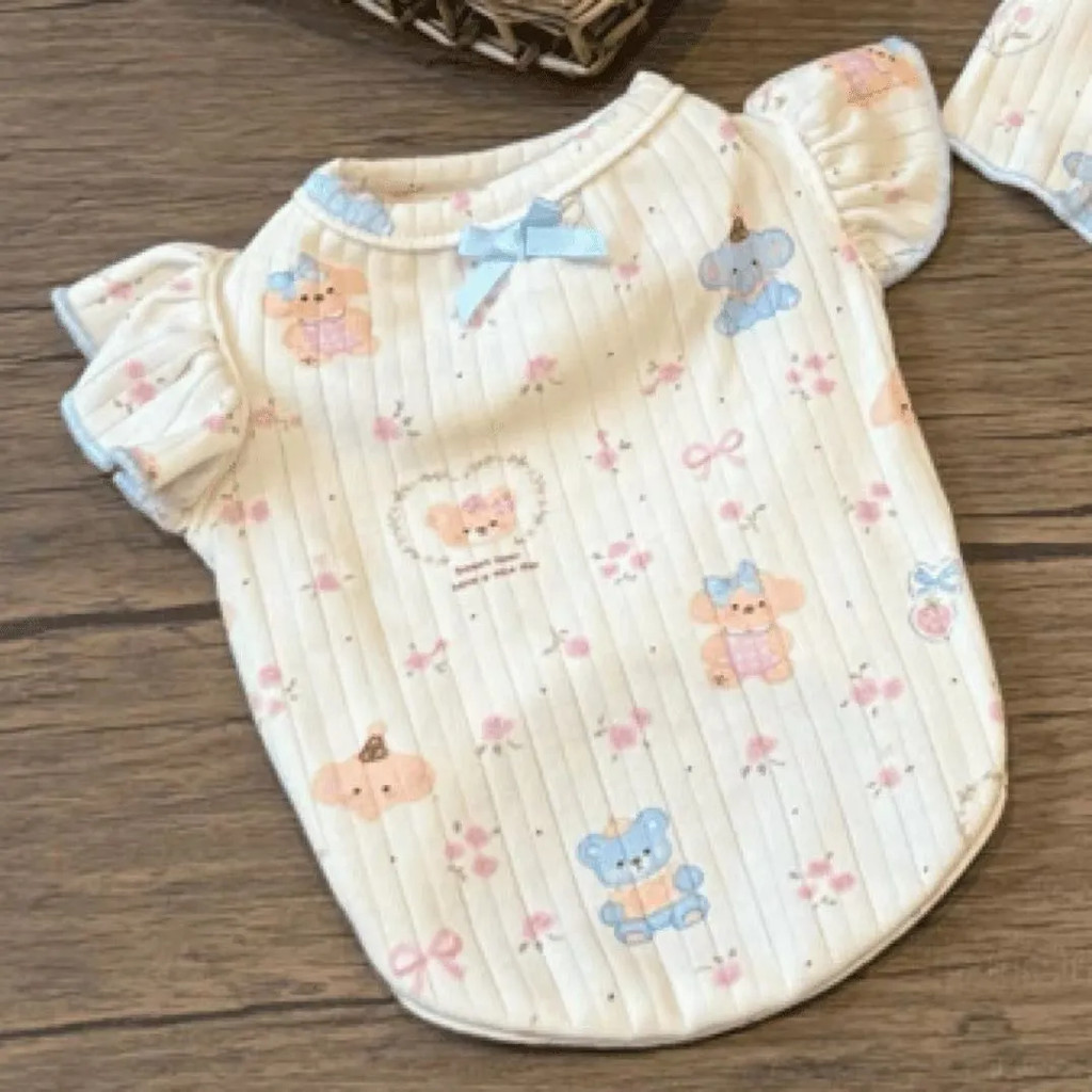 Chó Ấm Tầng Đế Nơ Bay Tay Thu Đông Thú Cưng Vest