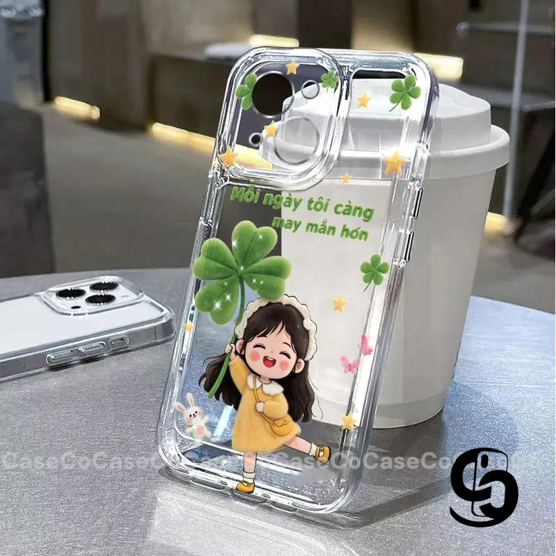 Ốp Lưng Cho IPhone 11 16 17 13 15 12 Pro Max 16 8 7 15 Plus X XR XS Max Ảnh bìa cô gái hoa đáng yêu