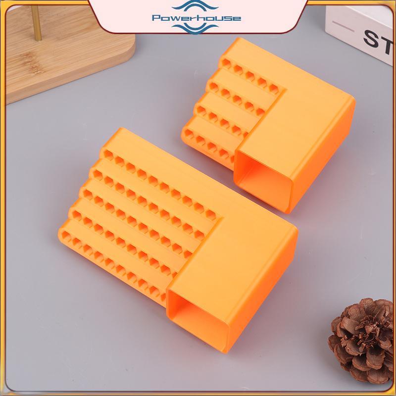 POWER 1 Giá đỡ máy khoan 20 / 50 lỗ Bit Sắp xếp đầu tuốc nơ vít Hộp công cụ Hộp công cụ Bảng lỗ Tuốc nơ vít Giá đỡ chuôi lục giác.