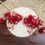 Siêu Cổ Tích Phong Cách Cổ Đại Hoa Nóng Mận Đỏ Phụ Kiện Tóc Công Nghiệp Nặng Tua Rua Bước Lắc Hanfu Kẹp Tóc Phong Cách Cổ Điển Mũ Mận