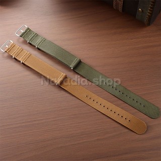 18 / 20 / 22mm Quân Sự Nylon Dây Đeo Đồng Hồ Thể Thao Một Vòng Vải Dây Đeo Đồng Hồ Nam Nữ Vòng Tay Thay Thế