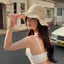 AqToCna Mũ Chống Nắng Vành Lớn Phong Cách Pháp, Dệt Kim,Che Chắn Tốt Mùa Xuân-Hè