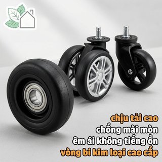 Bánh xe hành lý hạng nặng Vòng bi kim loại Im lặng Smooth Con lăn thay thế chống mài mòn 45mm 50mm