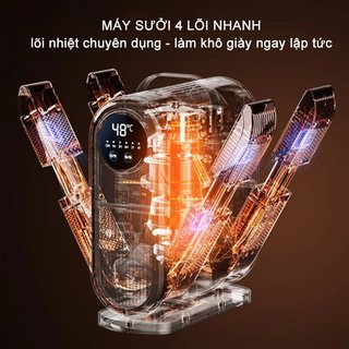Máy sấy giày di động Máy tiệt trùng UV Loại bỏ mùi Nhanh khô Du lịch tại nhà An toàn sưởi ấm
