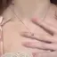 Mặt dây chuyền màu hồng pha lê hình trái tim với kim cương bling - Quà tặng sang trọng cho cô ấy