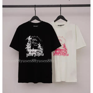 Chất Lượng Cao Phong Cách Mới * * * * P * A * * * * In Hình Ngắn Tay Cotton Nguyên Chất Rời Phù Hợp Với Nam Nữ Cùng Phong Cách Áo Thun Ngắn Tay