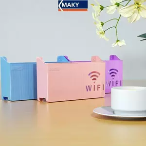 MAKY Không Dây Wifi Router Kệ Hộp Bảo Quản Treo Tường Nhựa ABS Hộp Tổ Chức Cáp Điện Braet Hộp Tổ Chức Trang Trí Nhà VN