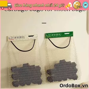 Túi lưới treo nhà bếp ORDOBOX, Túi đựng rau quả có thể tái sử dụng bằng vải Polyester, Túi đựng đồ treo tường dung tích lớn