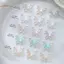 TRTR 5 Chiếc Bướm Nhiều Màu Sắc Hợp Kim Phụ Kiện Móng Tay Hai Lớp 3D Rỗng Bướm Khoan Móng Tay Trang Trí Mặt Dây Chuyền DIY Phụ Kiện VN
