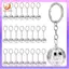 Móc khóa bóng disco, 24 miếng Disco Ball Party Favors Móc khóa 70S Disco Móc khóa bóng gương bạc Móc khóa bóng tiệc dễ dàng cài đặt
