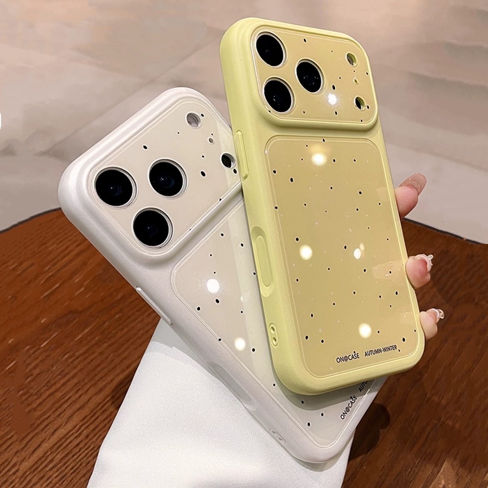 Ốp điện thoại Acrylic Dot toàn màn hình cho iPhone 17 Pro Max 16 15 14 Vỏ bảo vệ chống sốc