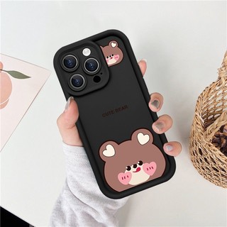 Ốp lưng iphone camera viền cao gấu nâu cute 7/8/plus/x/xs/11/12/13/14/15/pro/max/promax