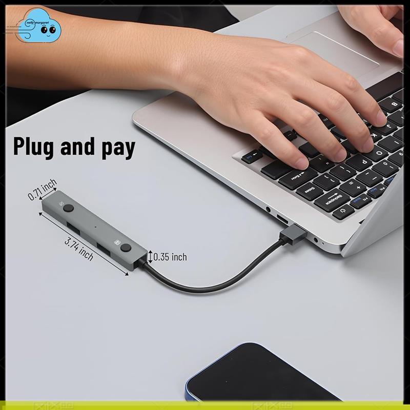 Bộ chuyển đổi đa cổng USB 2.0 Hub có công cụ giọng nói AI-Voice Transcription, Dịch thuật, Thiết bị chức năng Speech-To-Text