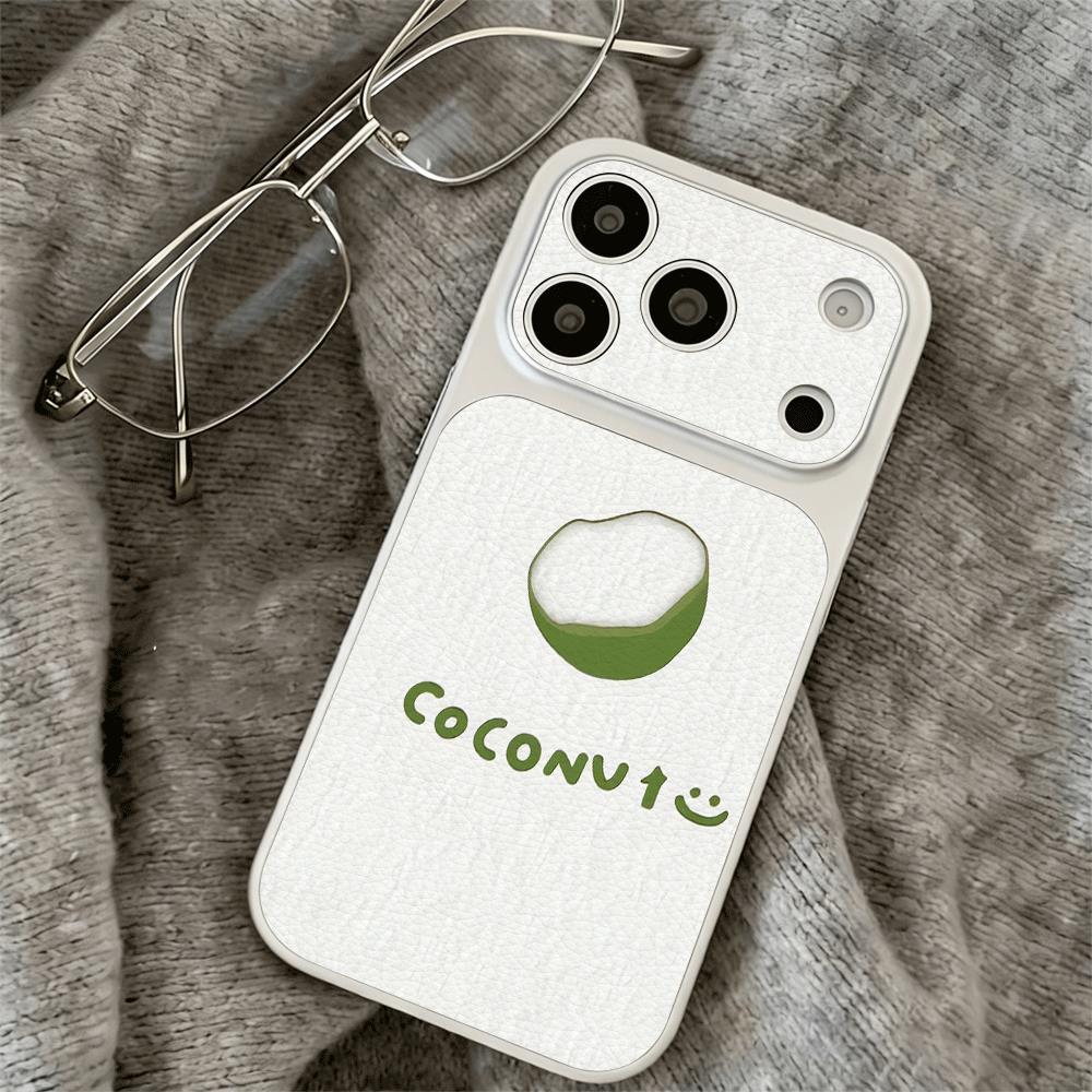 Coconut dừa đơn giản cho trường hợp iPhone 17pro iPhone 14/11/12pro giả vỏ não cảm giác