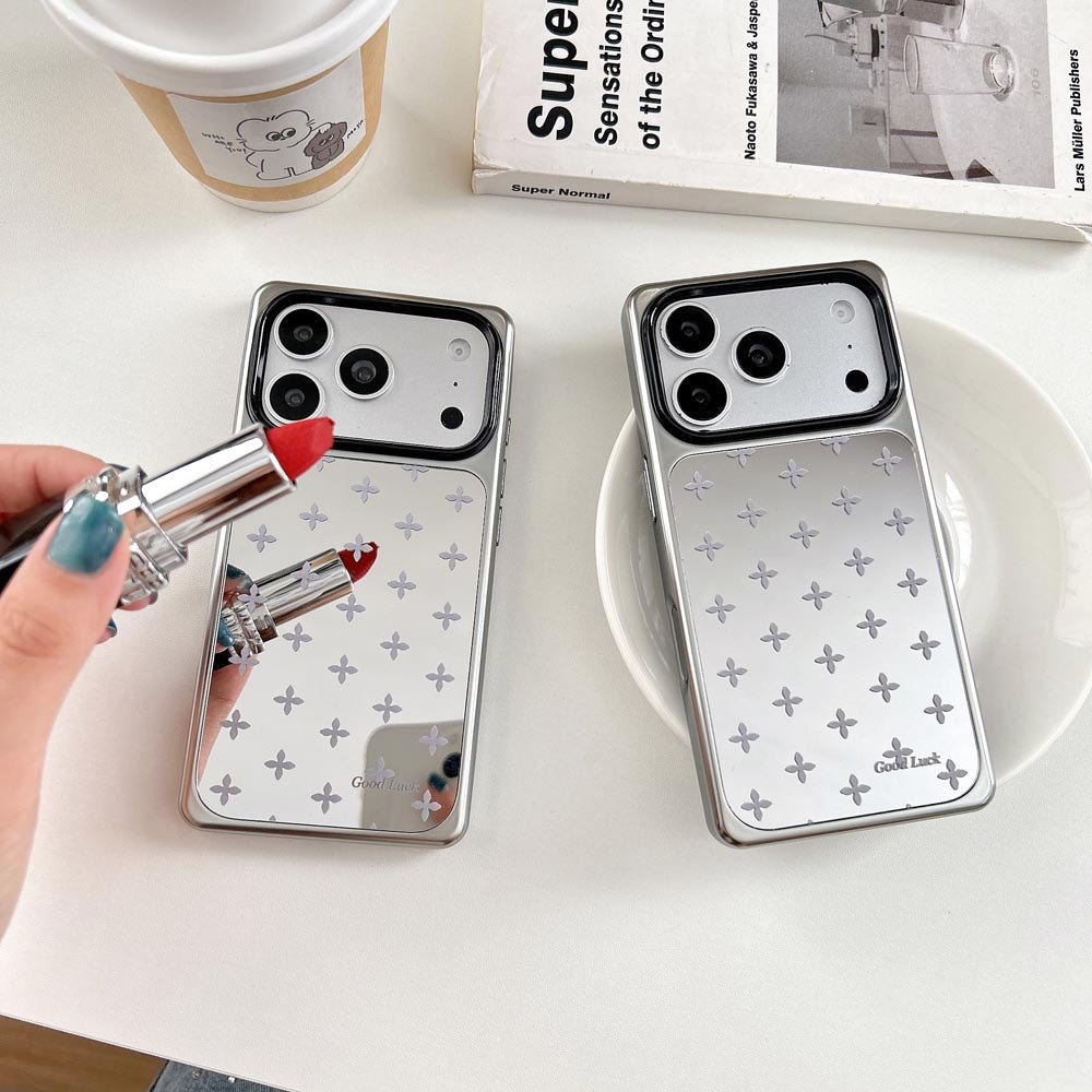 Ốp Lưng Cứng Tương Thích Với iPhone 15 15Pro 15ProMax 16 16Pro 16ProMax 17 17Pro 17ProMax Ốp Lưng Họa Tiết Gương Vuông