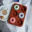 MAKY 6 Lỗ Silicon Donut Khuôn Bagel Chảo Non Sti Nướng Chịu Nhiệt Khuôn Làm Bánh Donut Chảo Dụng Cụ Nướng Bánh VN