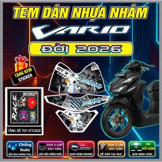 COMBO VARIO 2026 TEM DÁN NHỰA NHÁM DECAL 3 LỚP CHỐNG NƯỚC HOT TREND MẪU MỚI